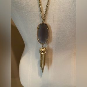 Kendra Scott Long Pendant Signature Necklace Gold